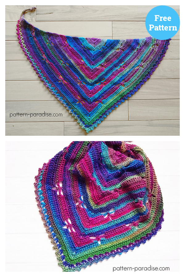 Dragonfly Bandana Cowl Free Crochet Pattern 