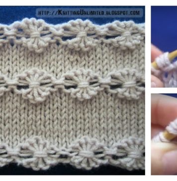 Flowers in a Row Free Knitting Pattern and Video Tutorial