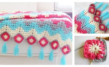 Granny Ripple Afghan Blanket Free Crochet Pattern