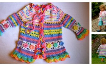 Little Girl's Colorful Summer Coat Free Crochet Pattern