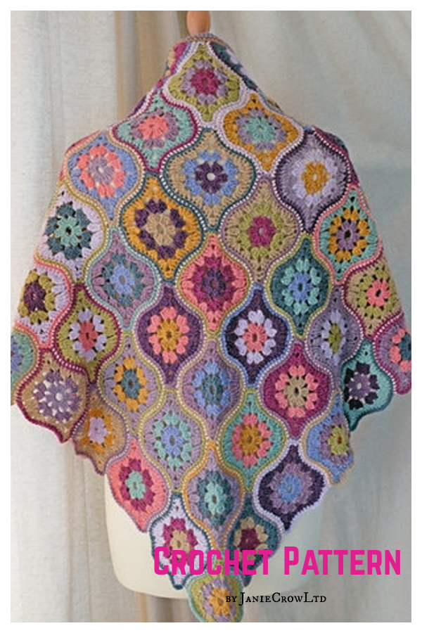 Mystical Lanterns Shawl Crochet Pattern