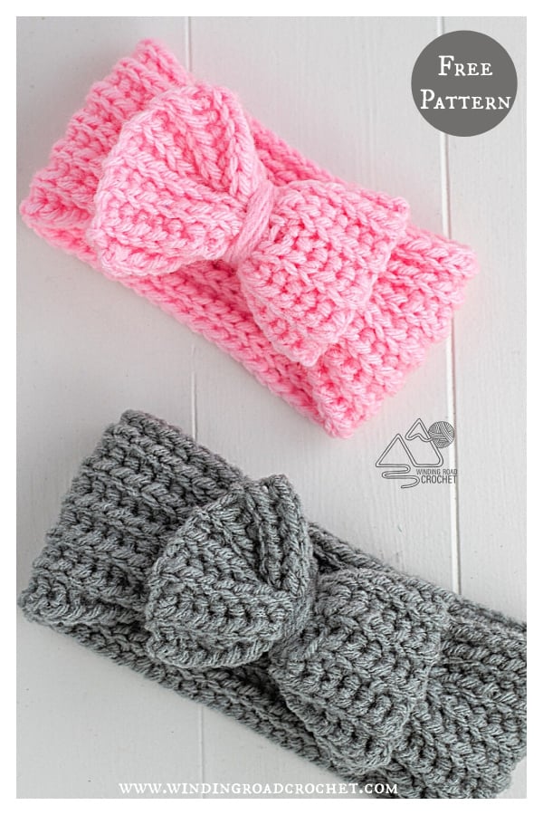 Quick Baby Bow Headband Free Crochet Pattern