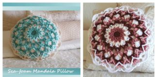Sea-Foam Mandala Pillow Free Crochet Pattern