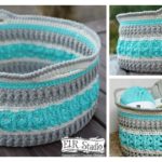 Sea Glass Basket Free Crochet Pattern