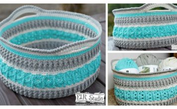 Sea Glass Basket Free Crochet Pattern