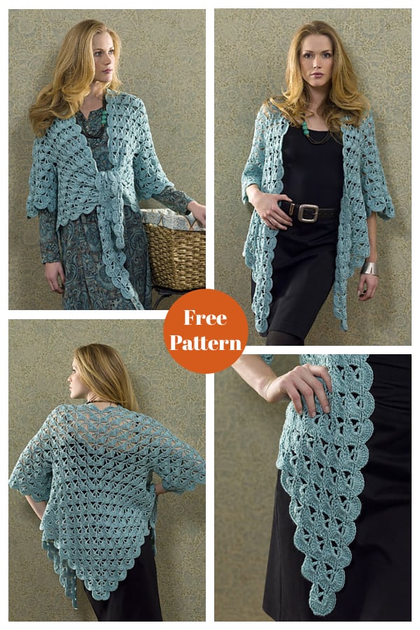 Zen Lace Jacket Free Crochet Pattern 