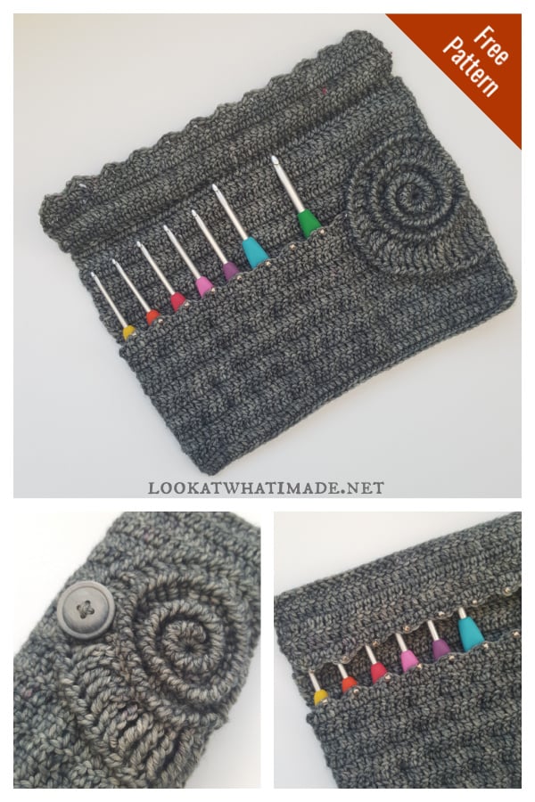 Ammonite Crochet Hook Roll Free Crochet Pattern