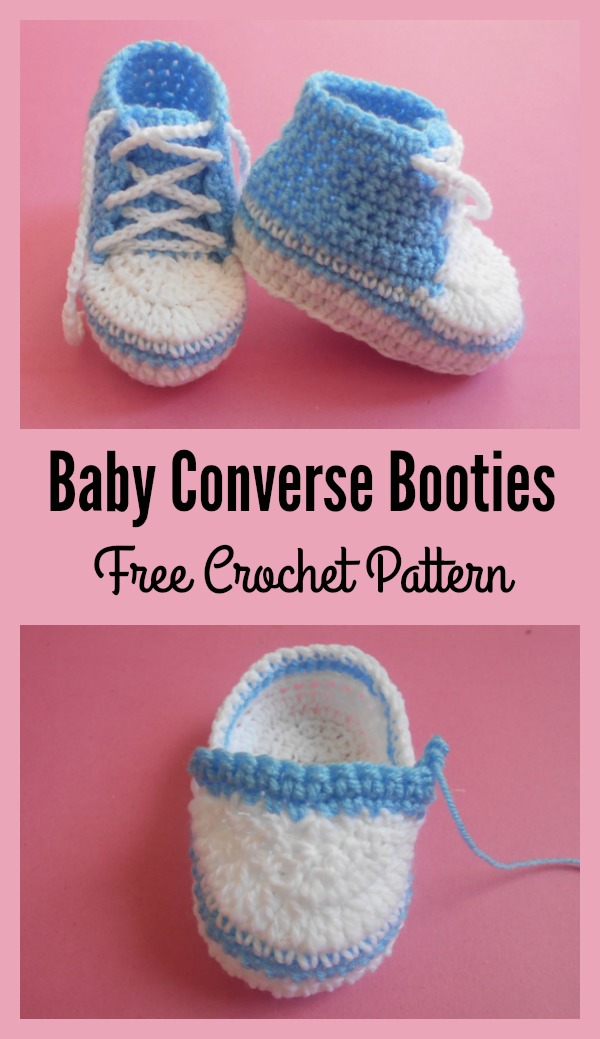 Baby Converse Booties Free Crochet Pattern