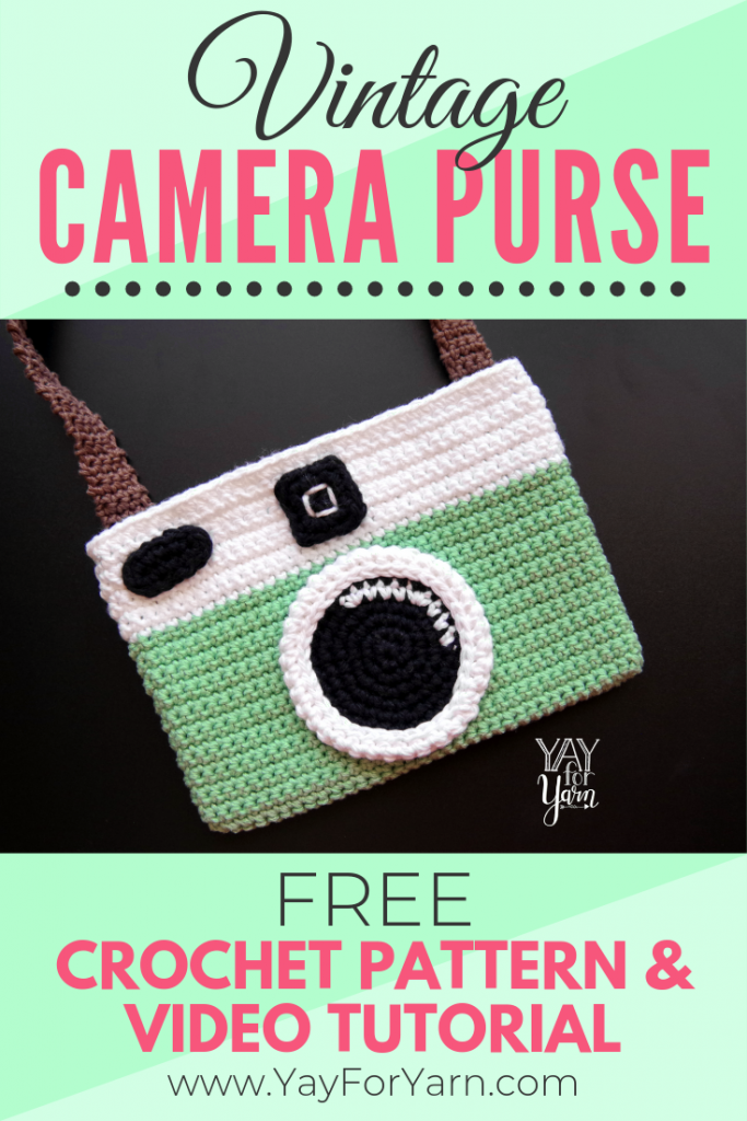 Camera Purse Bag Free Crochet Pattern and Video Tutorial