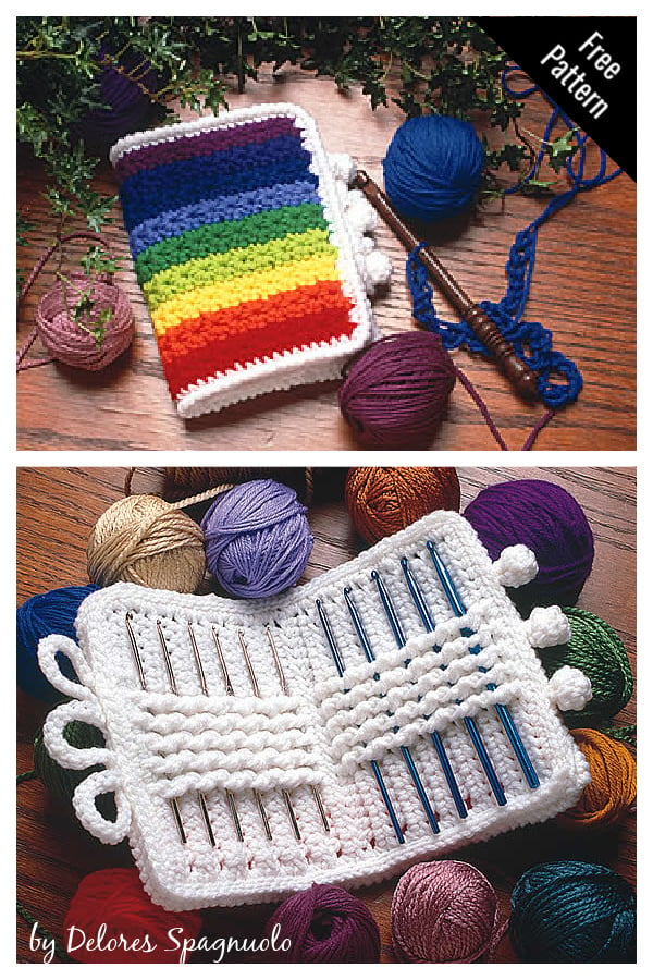 Colorful Carryall Hook Case Free Crochet Pattern
