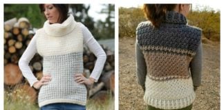 Cowl Sweater Vest Free Crochet Pattern