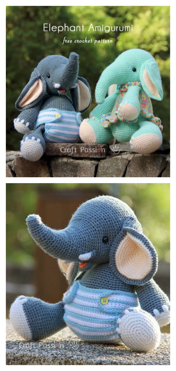 Elephant Amigurumi Free Crochet Pattern 