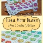 Floral Motif Afghan Baby Blanket Free Crochet Pattern