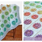 Floral Motif Afghan Baby Blanket Free Crochet Pattern