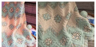 Grannies and Ripples Afghan Blanket Free Crochet Pattern