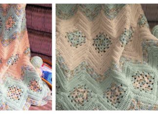 Grannies and Ripples Afghan Blanket Free Crochet Pattern