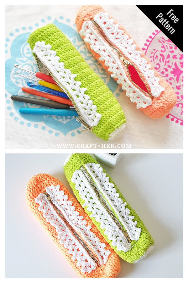 Hook or Pencil Case Free Crochet Pattern