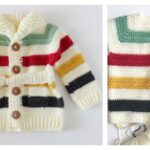 Hudson’s Bay Baby Sweater Free Crochet Pattern