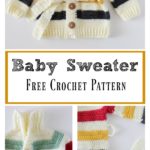 Hudson’s Bay Baby Sweater Free Crochet Pattern