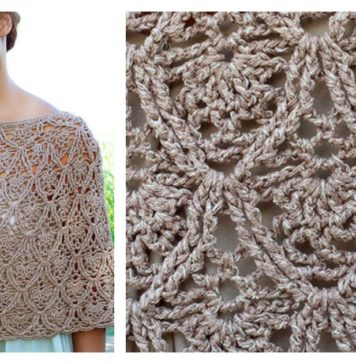 Lisbon Lace Poncho Free Crochet Pattern