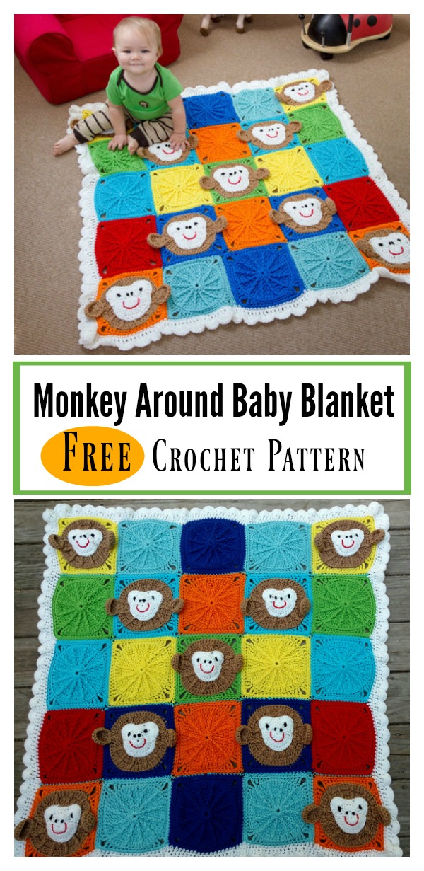 Monkey Around Baby Blanket Free Crochet Pattern
