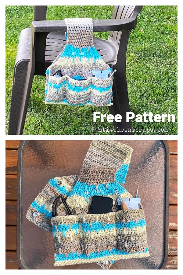 Patio Chair or Wheelchair Caddy Free Crochet Pattern 