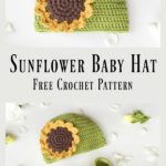 Sunflower Baby Hat Free Crochet Pattern