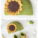 Sunflower Baby Hat Free Crochet Pattern