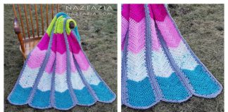 Waterfall Ripple Blanket Free Crochet Pattern and Video Tutorial