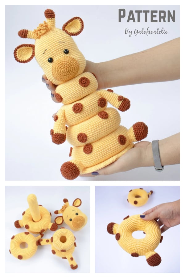 Amigurumi Giraffe Stacking Toy Crochet Pattern