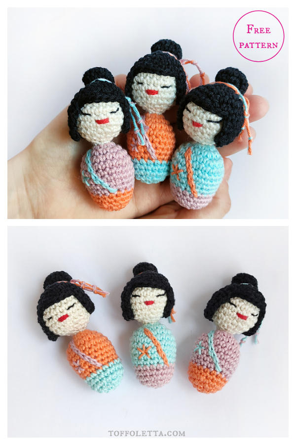 Amigurumi Kokeshi Doll Free Crochet Pattern