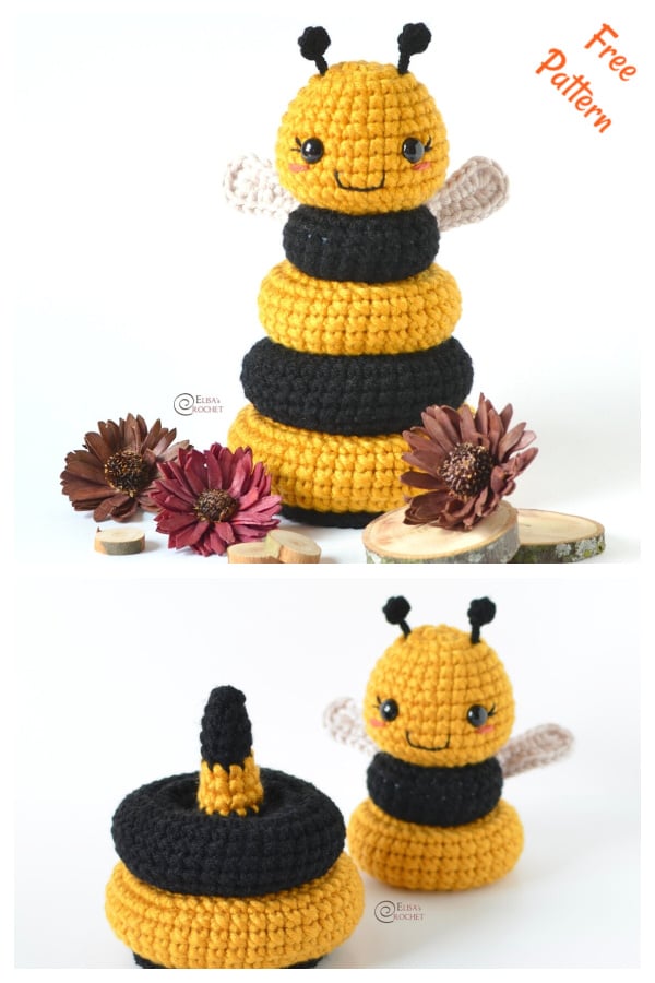 BEE Stacking Toy Free Crochet Pattern