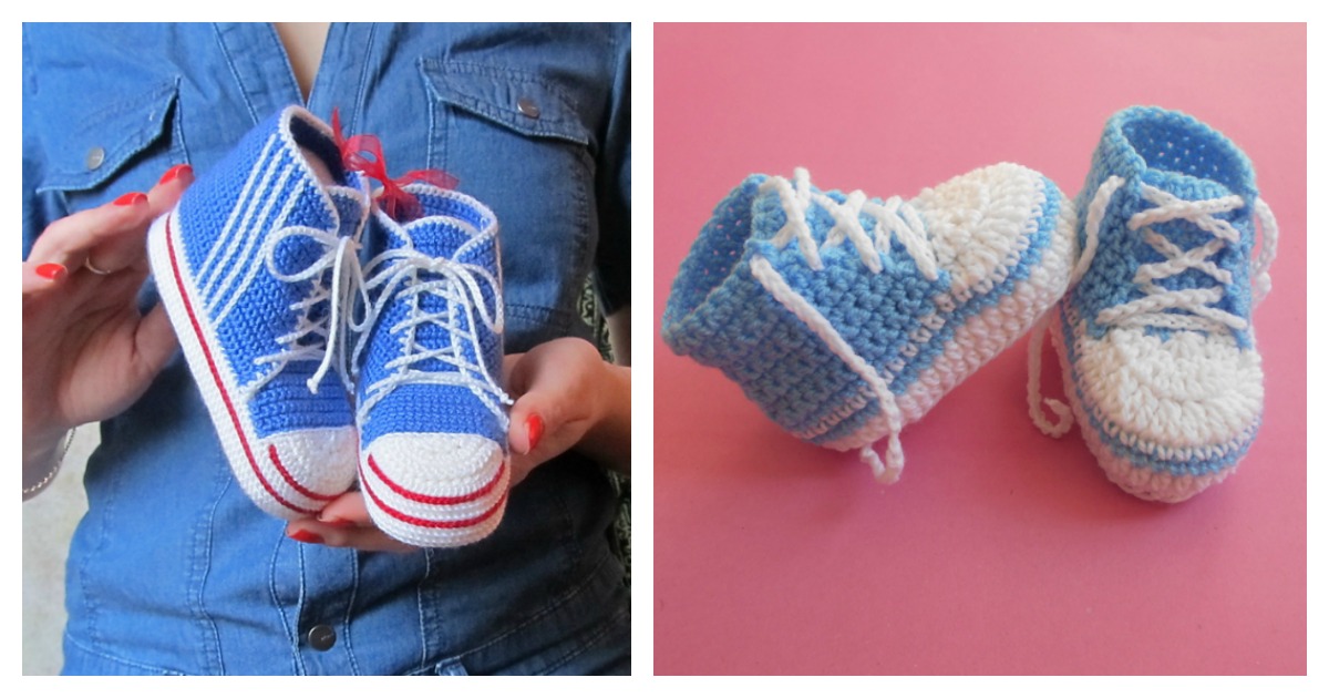 Bezwaar Varen Relatieve grootte Baby Converse Booties Free Crochet Pattern
