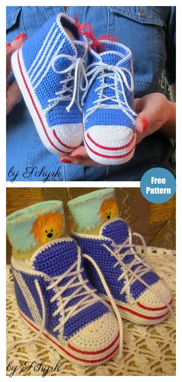 Baby Sneakers Free Crochet Pattern