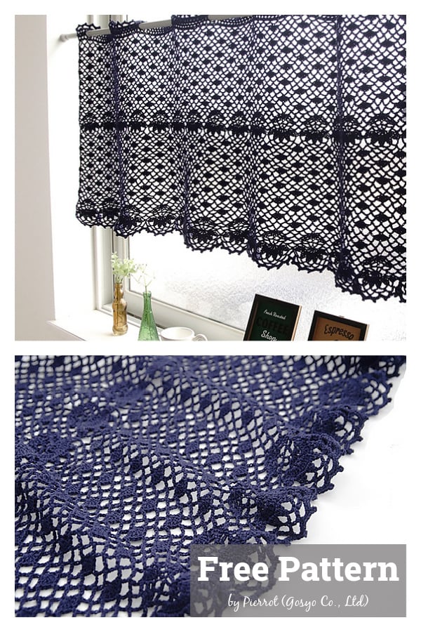 Cafe Curtain Free Crochet Pattern