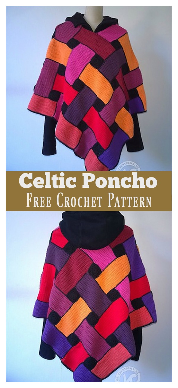 Celtic Poncho Free Crochet Pattern