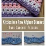 Cutest Kitties in a Row Afghan Blanket Free Crochet Pattern