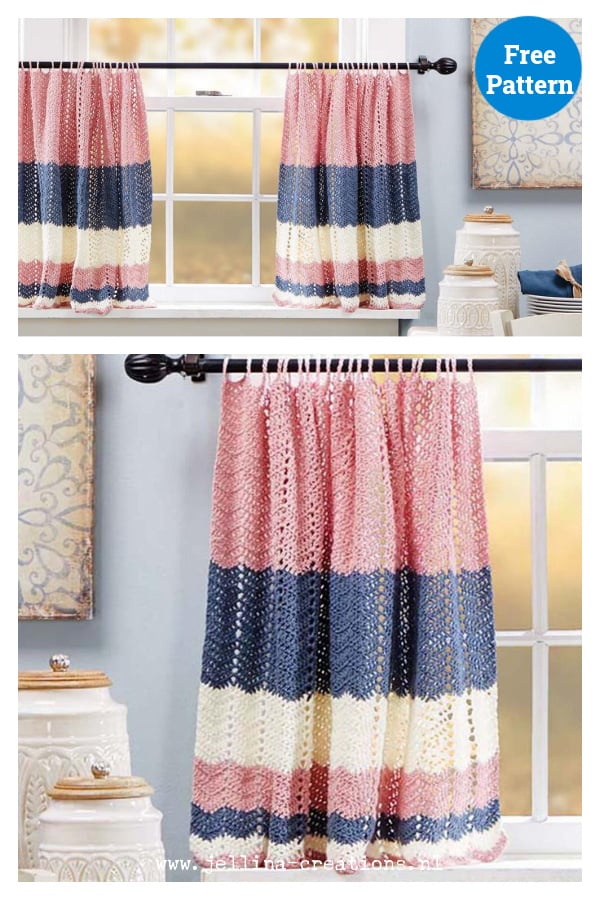 Farmhouse Cotton Curtains Free Crochet Pattern 
