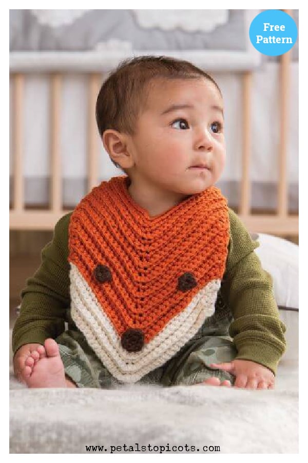 Fox Bib Free Crochet Pattern