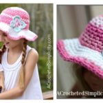 Kids Linen Stitch Sun Hat Free Crochet Pattern