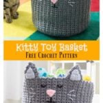 Kitty Toy Basket Free Crochet Pattern