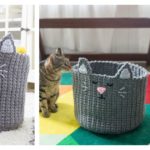 Kitty Toy Basket Free Crochet Pattern