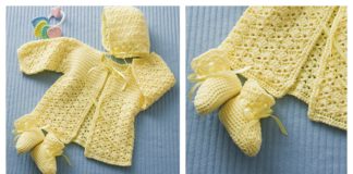 Lemon Drops Baby Set Free Crochet Pattern