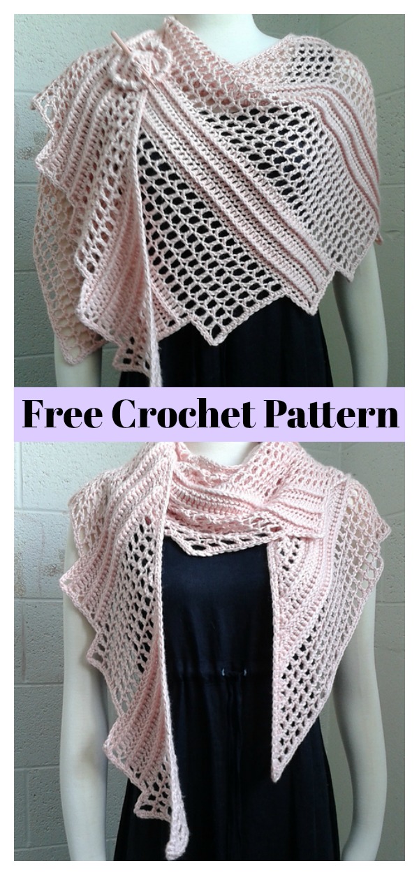 Lizard Shawl Free Crochet Pattern