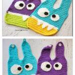 Monster Baby Bibs Free Crochet Pattern