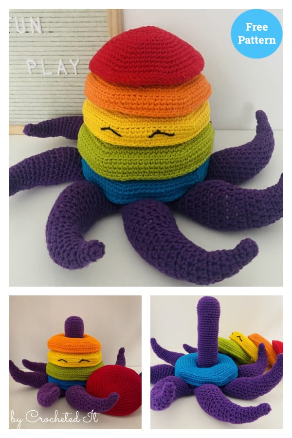 Octopus Stacking Toy Free Crochet Pattern