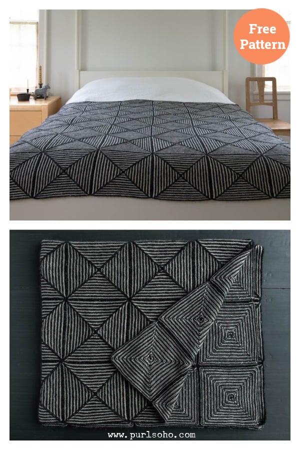 Optic Blanket Free Knitting Pattern 