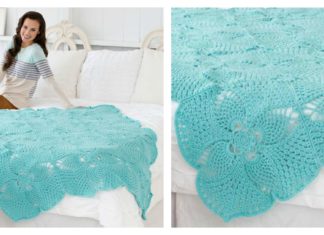 Pineapple Afghan Blanket Free Crochet Pattern