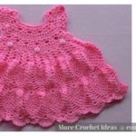 Pineapple Stitch Baby Dress Free Crochet Pattern