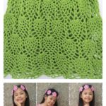 Pineapple Stitch Cascade Baby Dress Free Crochet Pattern